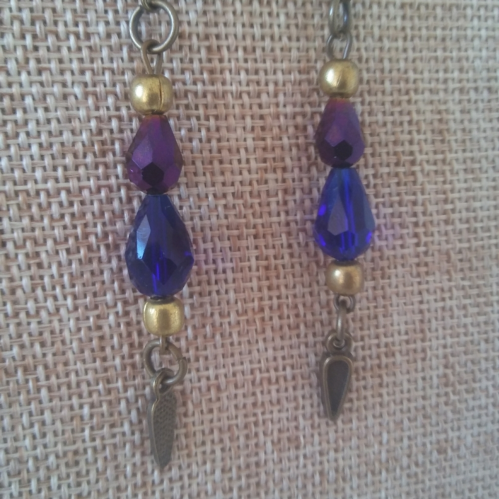 Multi Crystal Dangle Earrings